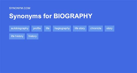 discography synonym|another word for biography.